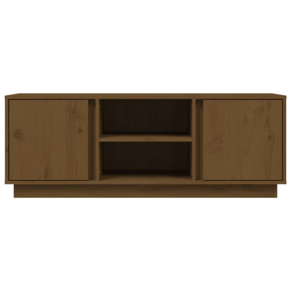 TV-Schrank Honigbraun 110x35x40,5 cm Massivholz Kiefer