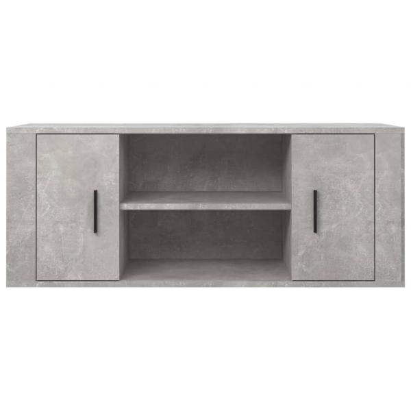 TV-Schrank Betongrau 100x35x40 cm Holzwerkstoff