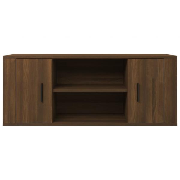 TV-Schrank Braun Eichen-Optik 100x35x40 cm Holzwerkstoff