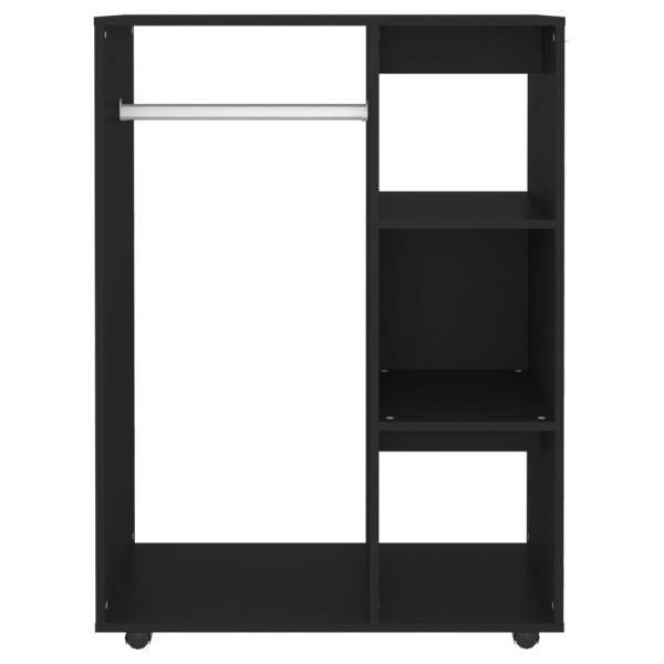 Kleiderschrank Schwarz 80x40x110 cm Holzwerkstoff