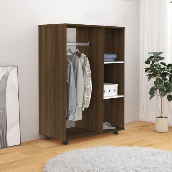 Kleiderschrank Braun Eichen-Optik 80x40x110 cm Holzwerkstoff