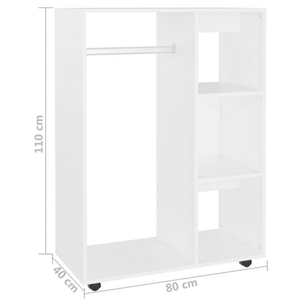 Kleiderschrank Weiß 80x40x110 cm Holzwerkstoff