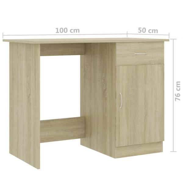 Schreibtisch Sonoma-Eiche 100x50x76 cm Holzwerkstoff