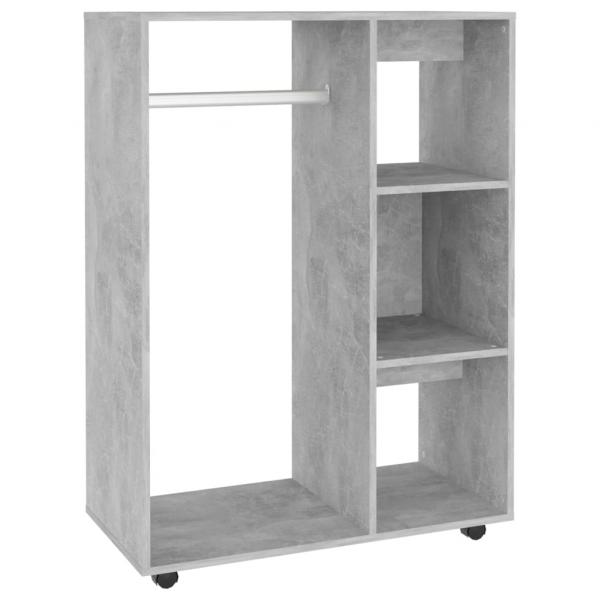 Kleiderschrank Betongrau 80x40x110 cm Holzwerkstoff