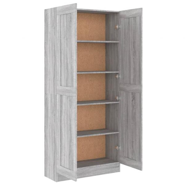 Badezimmerschrank Grau Sonoma 82,5x30,5x185,5 cm Holzwerkstoff