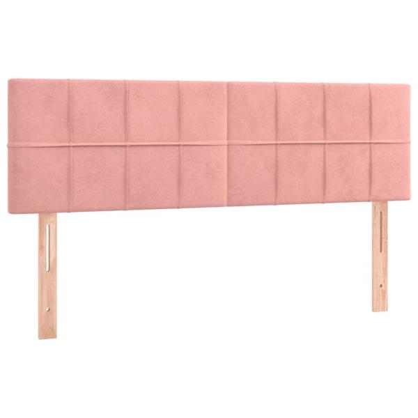 Boxspringbett mit Matratze Rosa 140x190 cm Samt