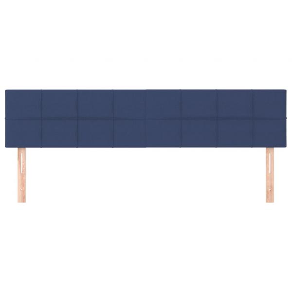 Kopfteile 2 Stk. Blau 80x5x78/88 cm Stoff