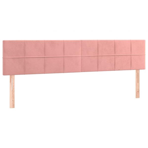 Boxspringbett mit Matratze Rosa 180x200 cm Samt