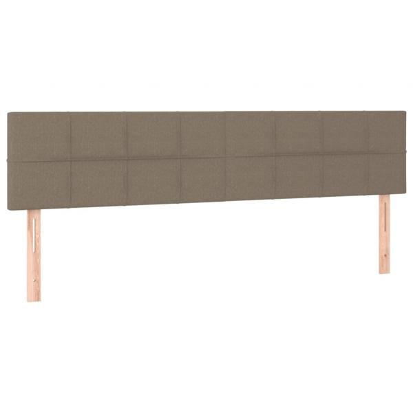 Kopfteile 2 Stk. Taupe 100x5x78/88 cm Stoff