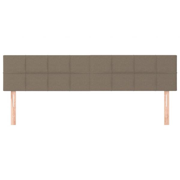 Kopfteile 2 Stk. Taupe 100x5x78/88 cm Stoff