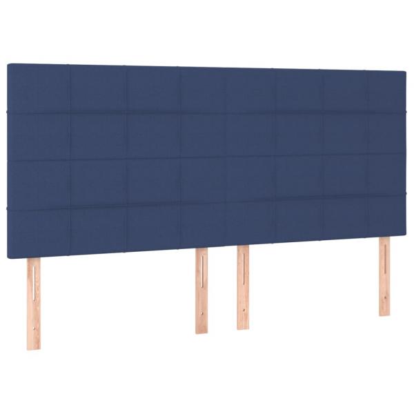 Kopfteile 4 Stk. Blau 80x5x78/88 cm Stoff