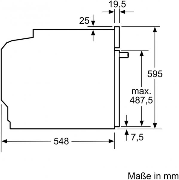 Siemens HB510ABR1 iQ100 EEK: A Einbaubackofen, 60 cm breit, 71l, Schnellaufheizung, 3D-Heißluft, Edelstahl