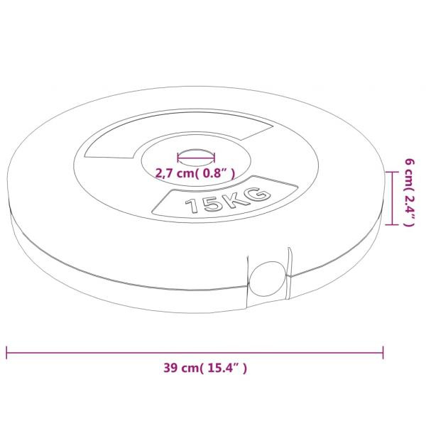 Hantelscheiben 2 Stk. 30 kg Zement