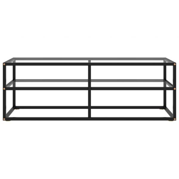 TV-Schrank Schwarz mit Hartglas 120x40x40 cm