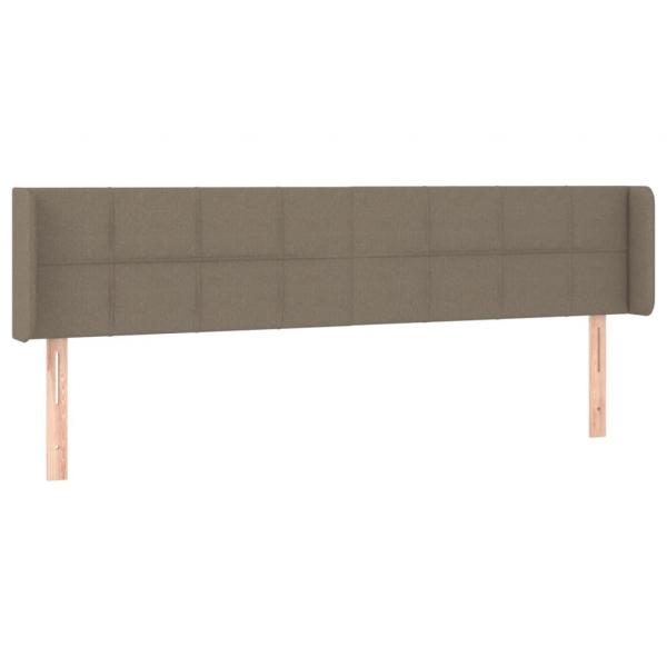 LED Kopfteil Taupe 183x16x78/88 cm Stoff