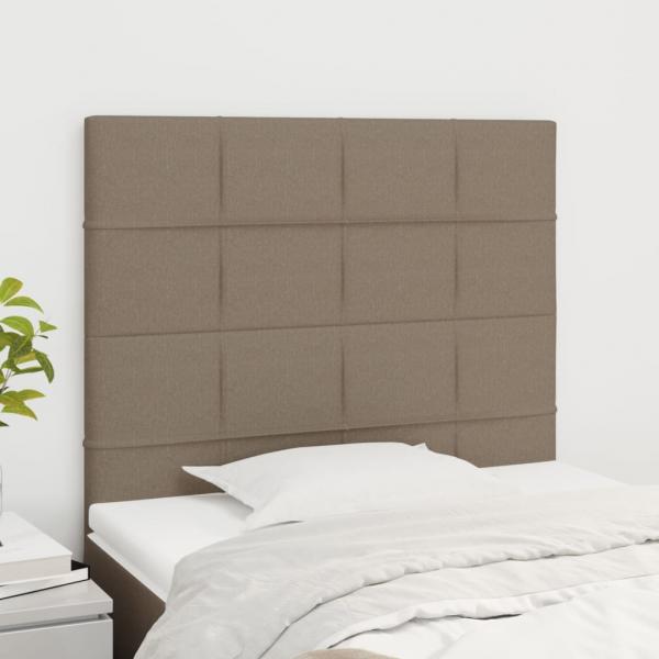 ARDEBO.de - Kopfteile 2 Stk. Taupe 90x5x78/88 cm Stoff