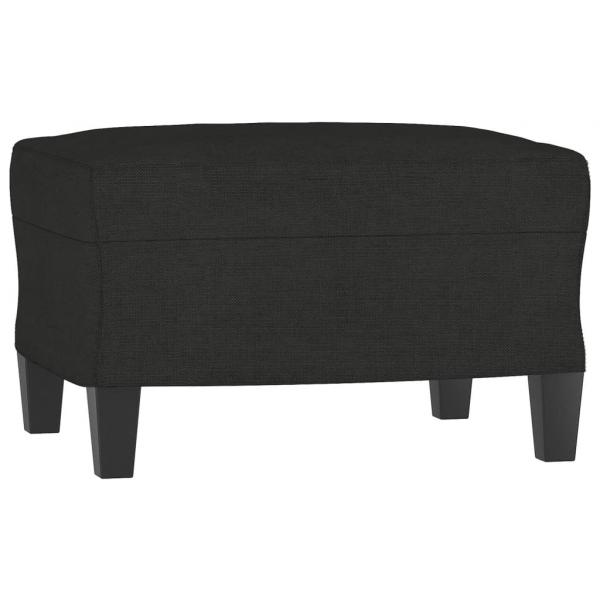 Sessel mit Hocker Schwarz 60 cm Stoff