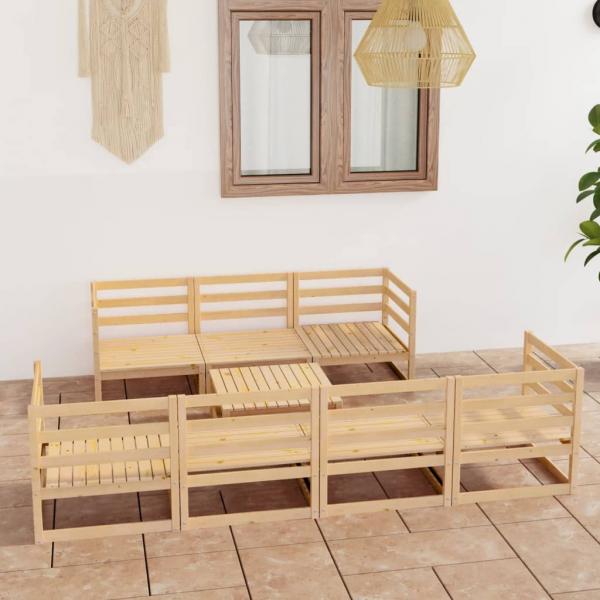 ARDEBO.de - 8-tlg. Garten-Lounge-Set Massivholz Kiefer