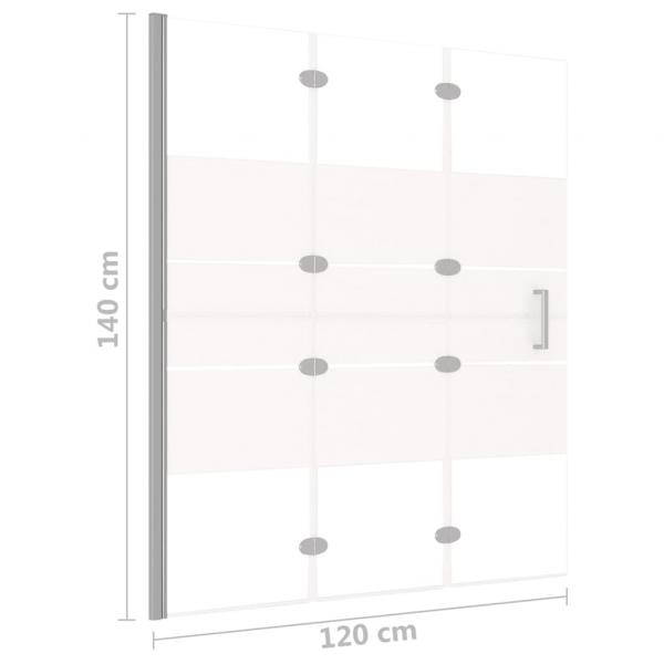 Faltbare Duschkabine ESG 120x140 cm Weiß 