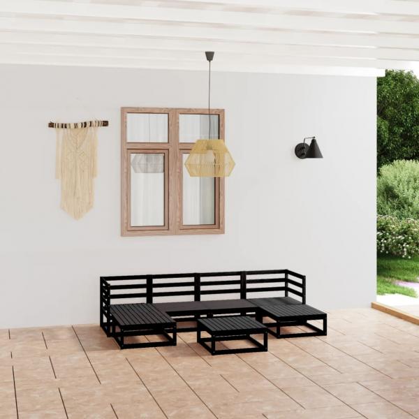 ARDEBO.de - 7-tlg. Garten-Lounge-Set Massivholz Kiefer