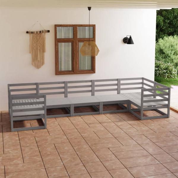 ARDEBO.de - 7-tlg. Garten-Lounge-Set Massivholz Kiefer