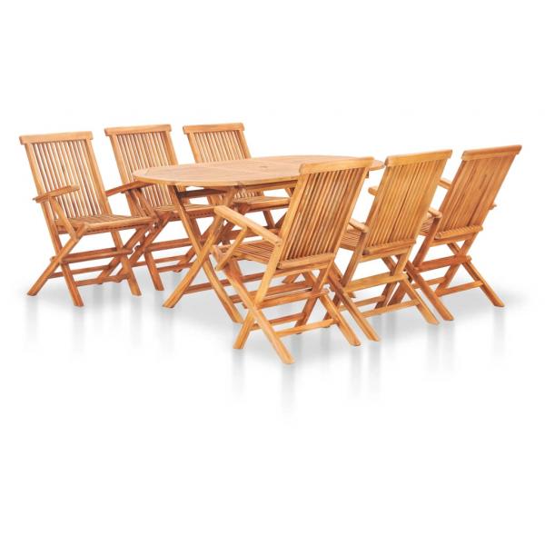 ARDEBO.de - 7-tlg. Garten-Essgruppe Klappbar Massivholz Teak