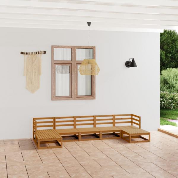 ARDEBO.de - 7-tlg. Garten-Lounge-Set Massivholz Kiefer