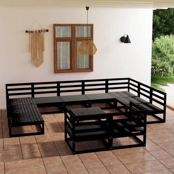 ARDEBO.de - 12-tlg. Garten-Lounge-Set Massivholz Kiefer