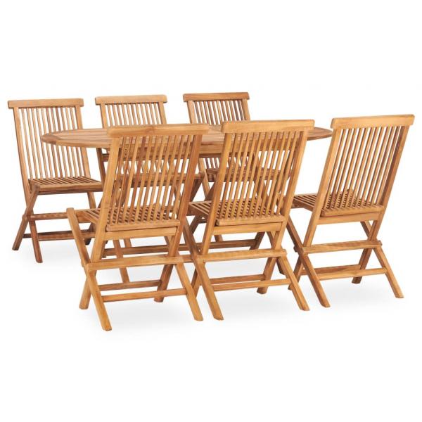 ARDEBO.de - 7-tlg. Garten-Essgruppe Klappbar Massivholz Teak