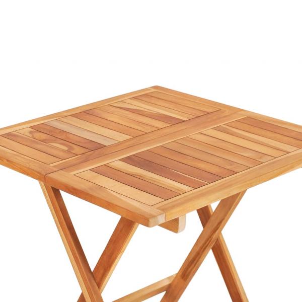 3-tlg. Bistroset mit Taupe Kissen Massivholz Teak