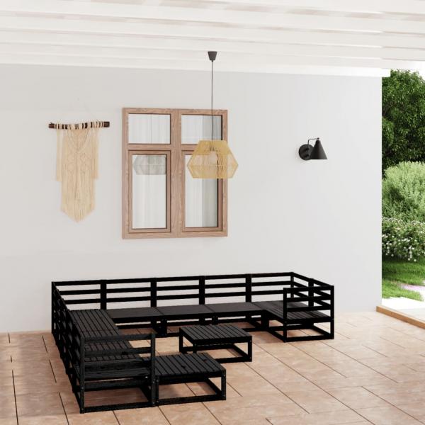 ARDEBO.de - 12-tlg. Garten-Lounge-Set Massivholz Kiefer