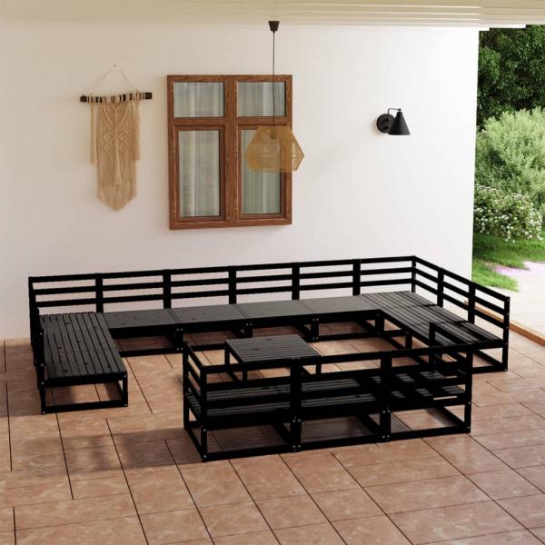 ARDEBO.de - 14-tlg. Garten-Lounge-Set Massivholz Kiefer