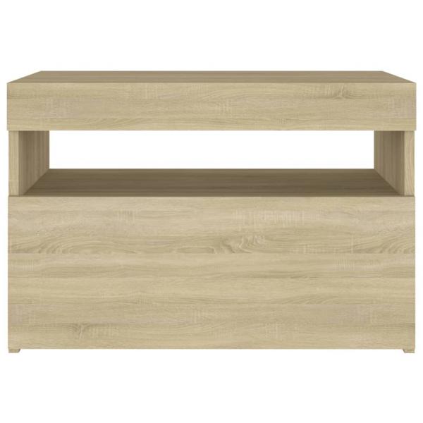 Nachttisch LED-Leuchten Sonoma-Eiche 60x35x40cm Holzwerkstoff