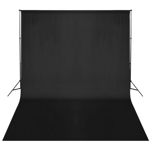 ARDEBO.de - Fotohintergrund-System 500 x 300 cm Schwarz