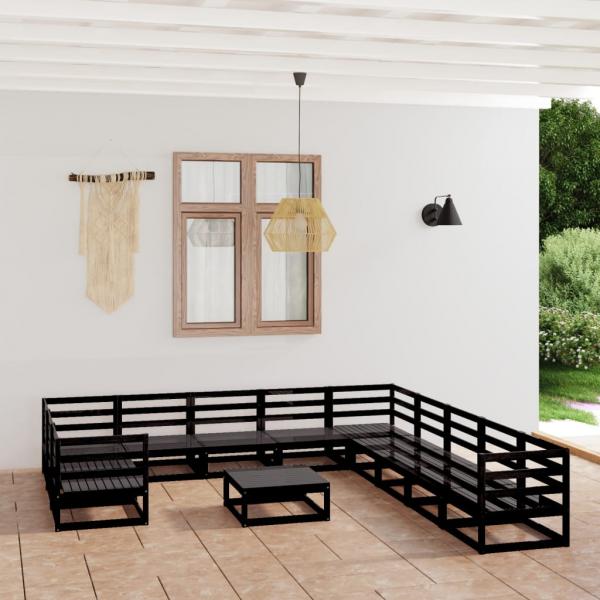 ARDEBO.de - 12-tlg. Garten-Lounge-Set Massivholz Kiefer