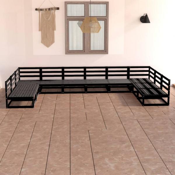 ARDEBO.de - 10-tlg. Garten-Lounge-Set Massivholz Kiefer