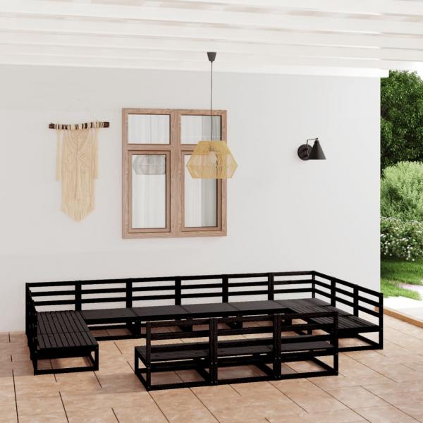 ARDEBO.de - 13-tlg. Garten-Lounge-Set Massivholz Kiefer