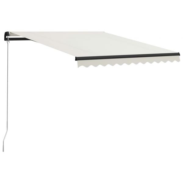 Markise Manuell Einziehbar mit LED 300x250 cm Creme