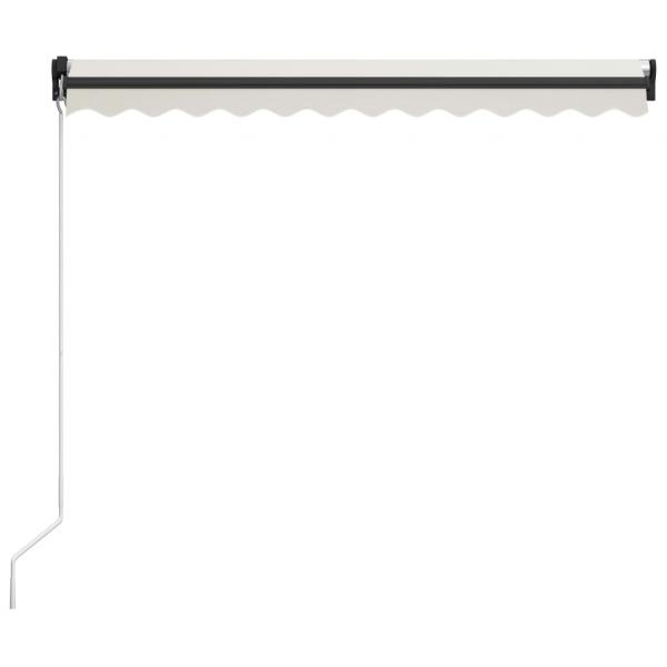 Markise Manuell Einziehbar mit LED 300x250 cm Creme