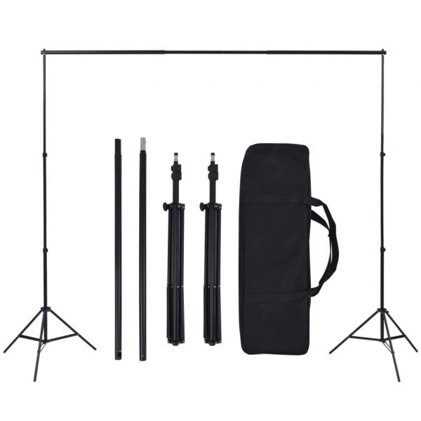 Fotostudio-Set mit Softboxen und Hintergrundsystem