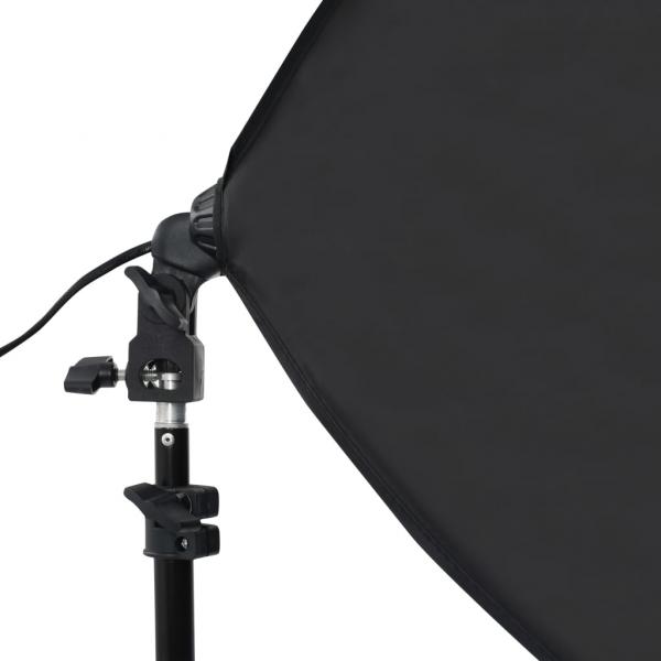 Fotostudio-Set mit Softboxen und Hintergrundsystem