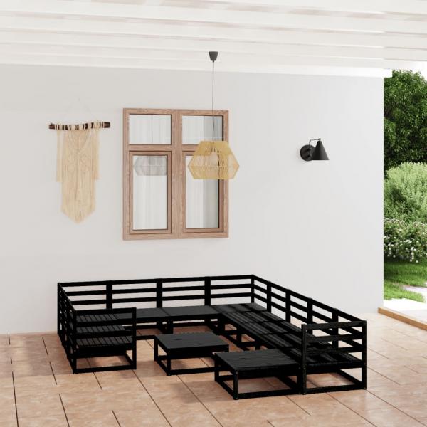 ARDEBO.de - 12-tlg. Garten-Lounge-Set Massivholz Kiefer