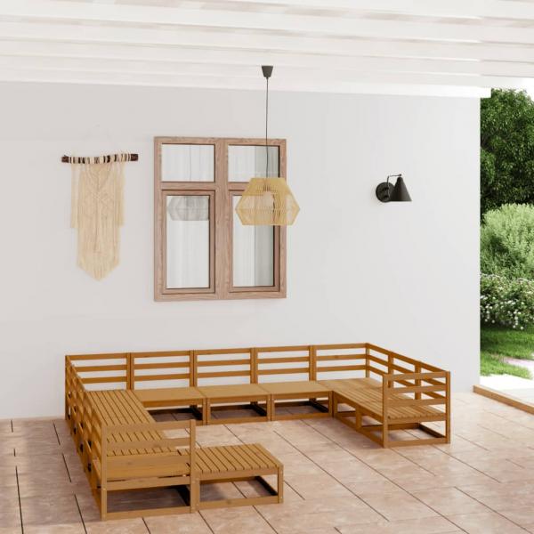 ARDEBO.de - 12-tlg. Garten-Lounge-Set Massivholz Kiefer