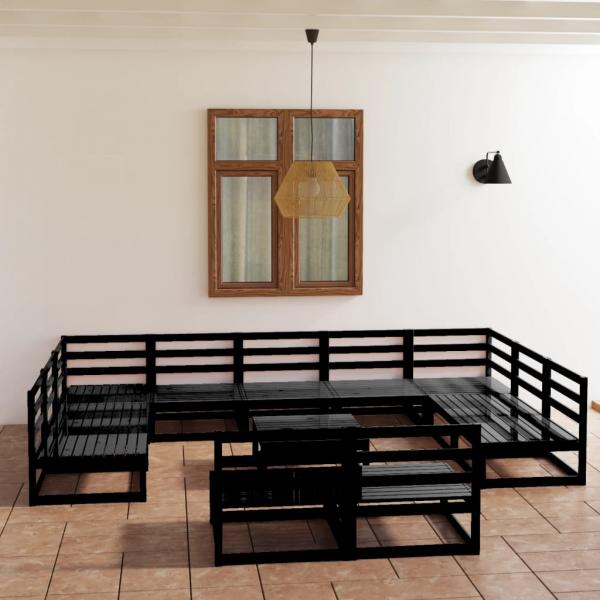 ARDEBO.de - 12-tlg. Garten-Lounge-Set Massivholz Kiefer