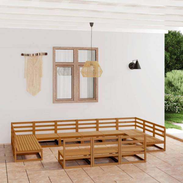 ARDEBO.de - 13-tlg. Garten-Lounge-Set Massivholz Kiefer