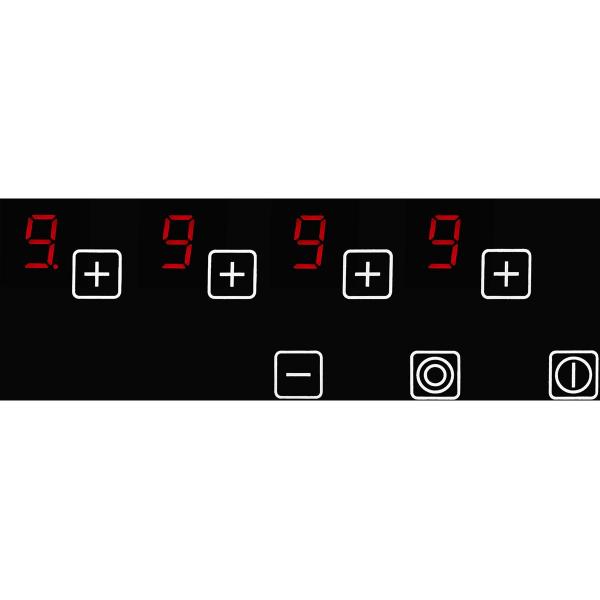 Exquisit EKI801-5 Induktionskochfeld, 78 cm breit, 9 Leistungsstufen, Kindersicherung, Restwärmeanzeige, Ankochautomatik, Rahmenlos, schwarz