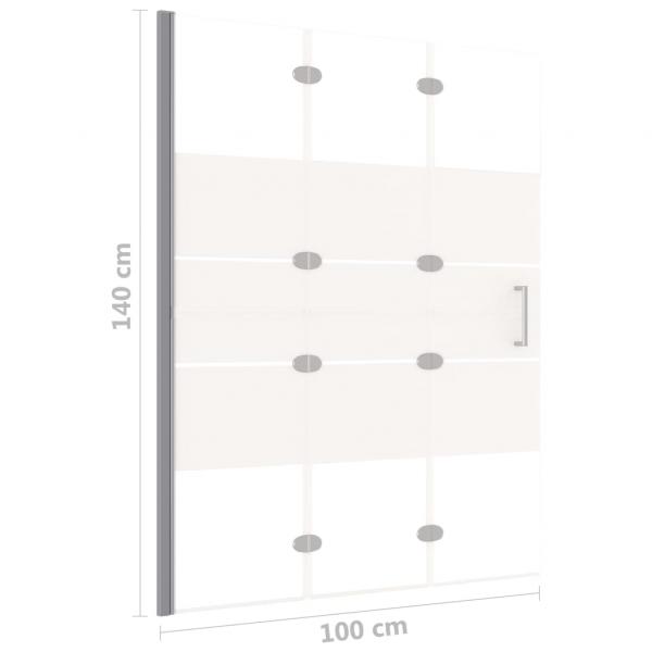 Faltbare Duschkabine ESG 100x140 cm Weiß 