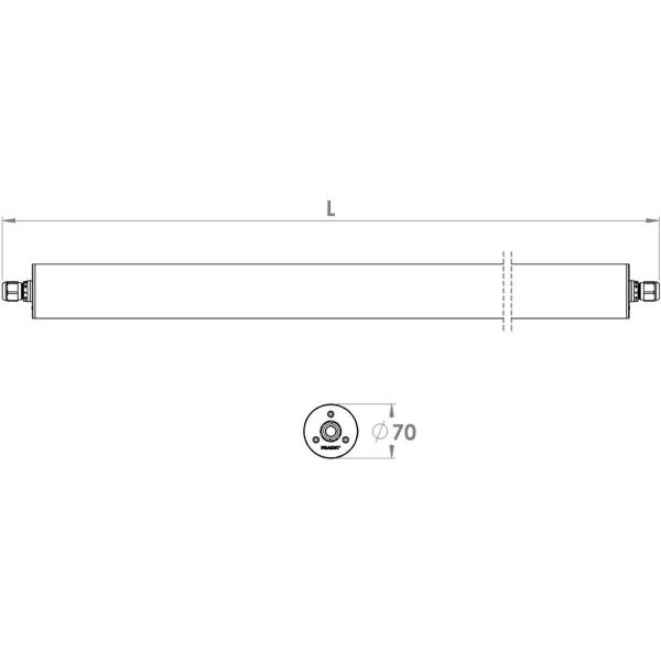 Pracht TUBIS BL Feuchtraum-Rohrleuchte, IP67, 36W, 4000K, 5400lm, Länge 1330mm (5240034)