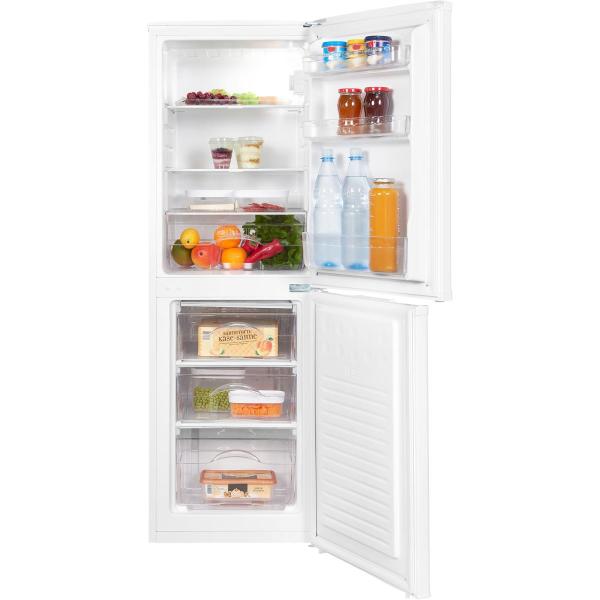 Exquisit KGC145-50-E-040F Stand Kühl-Gefrierkombination, 48 cm breit, 142L, LED Beleuchtung, Temperatureinstellung, weiß