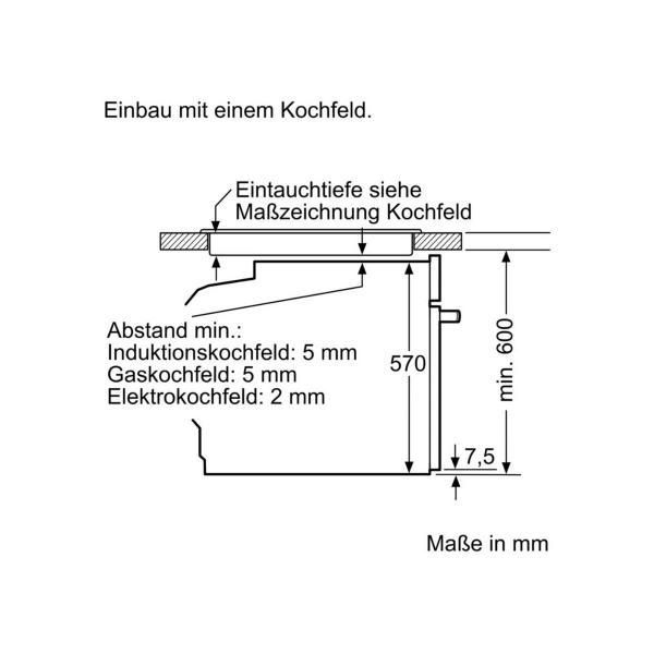 Siemens EQ522IA00 EEK: A Einbauherd-Set mit Induktionskochfeld (HE517ABS1+EI645CFB6E), 59,4 cm breit, 71 L, 3D Heißluft, Schnellaufheizung, Edelstahl